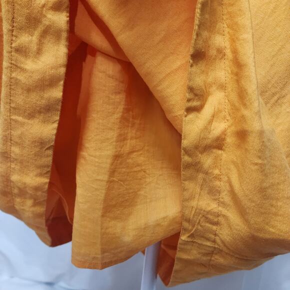 By Anthropologie one shoulder waistless mini dress linen blend woman's size xs - Picture 9 of 11